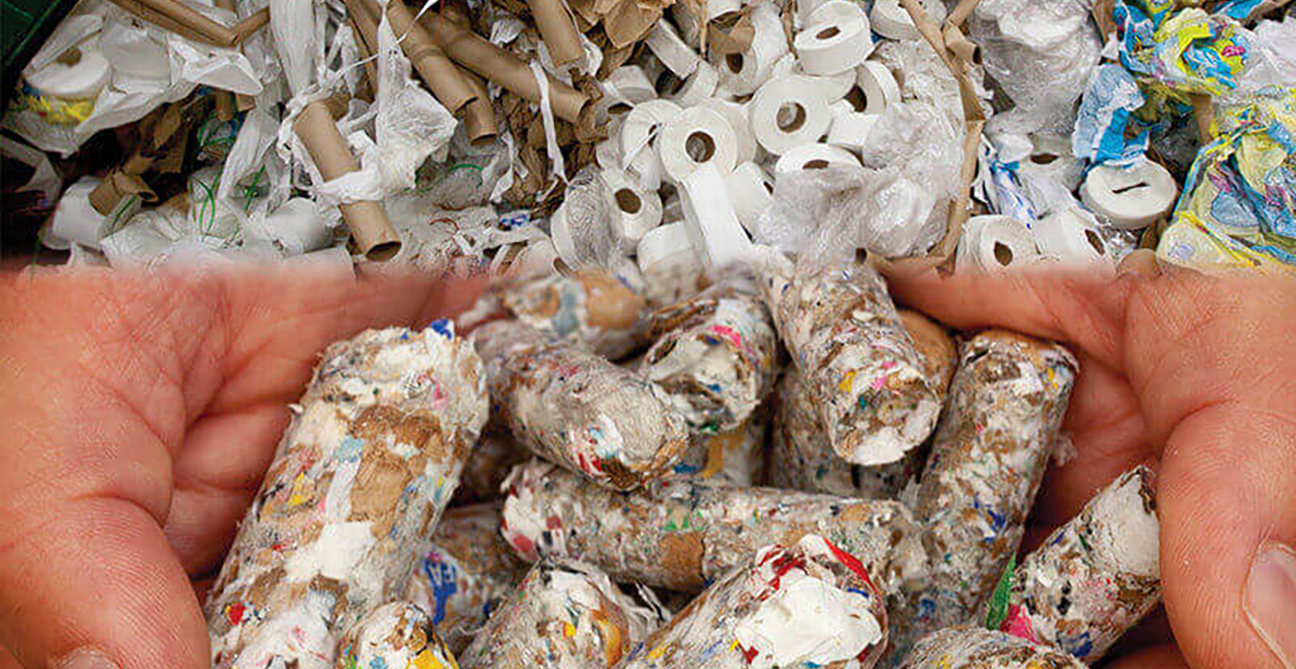 Pelleting landfill waste